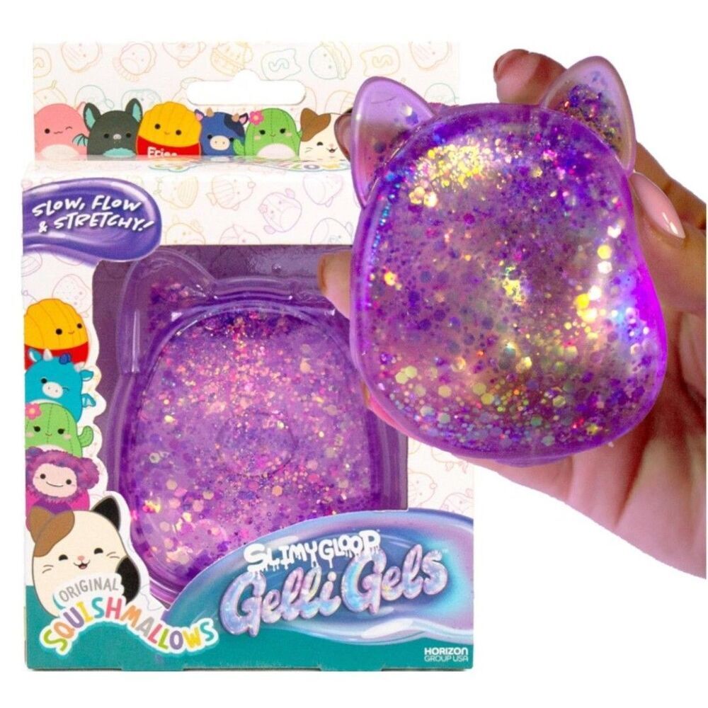 Squishmallows Purple Gelli Gels, Slow Rising Sensory Squeeze Toy